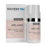 Solverx DERMOPEEL DERMOPEELING MELANO Peeling 30% dla redukcji przebarwień (kwas migdałowy + figowy) - Solverx DERMOPEEL DERMOPEELING MELANO - 5907479386732-solverx-dermopeel-peel.30-mealno-kart-30ml.jpg